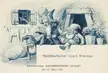 Menu art from the steamship Kronprinsessin Cecile, 1910, by A. Molling and Co.