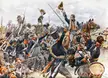 The Prince of Orange at the head of the Dutch 5th Militia during the Battle of Quatre-Bras, 1815.