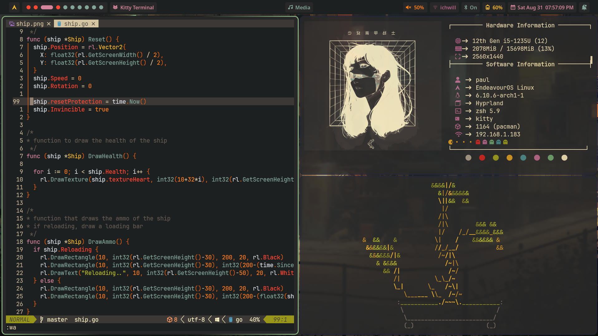 [HYPRLAND] Fist ever Linux rice | Scrolller