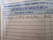 Bus driver's defect report 