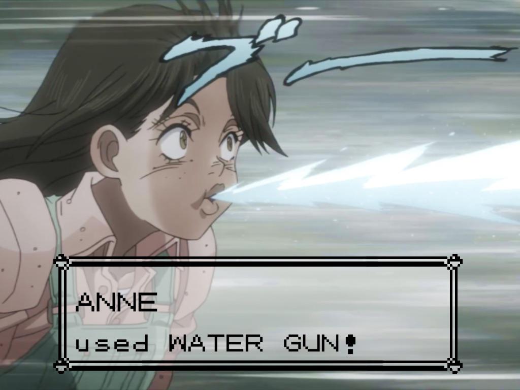 Anne used Water Gun!
