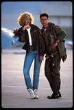 Original Top Gun movie still with Tom Cruise and Kelly McGillis, 1986