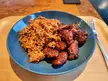 Sticky Sweet chilli southern fried chicken with rice [Homemade]