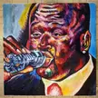 Shaq drinking a bottle of water, Artist: Coat, Oil on Canvas, 2020