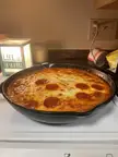 Americas test kitchen cast iron pizza came out fantastic!