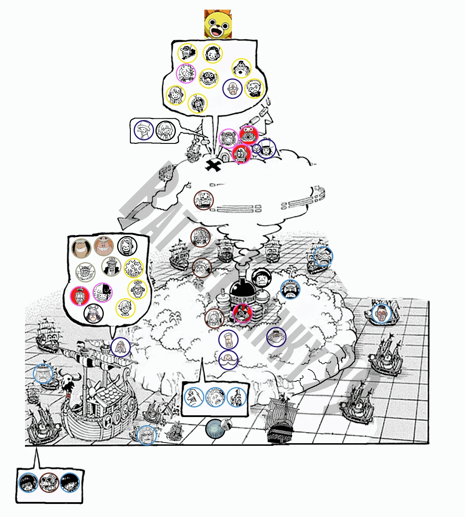 Egghead map of chapter 1118 | Scrolller