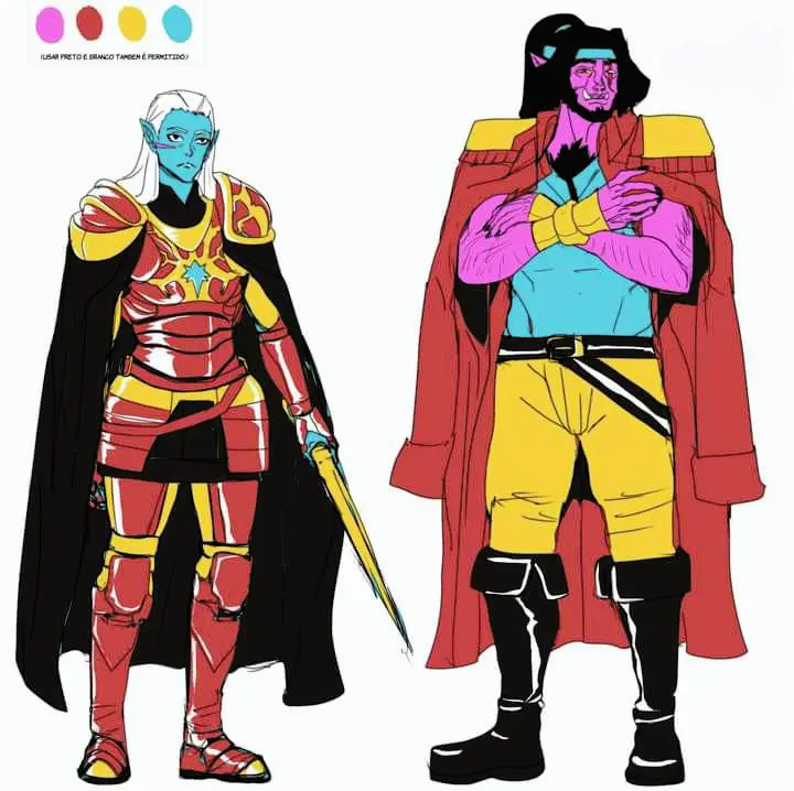 Elf and Orc pirate limited color palette | Scrolller