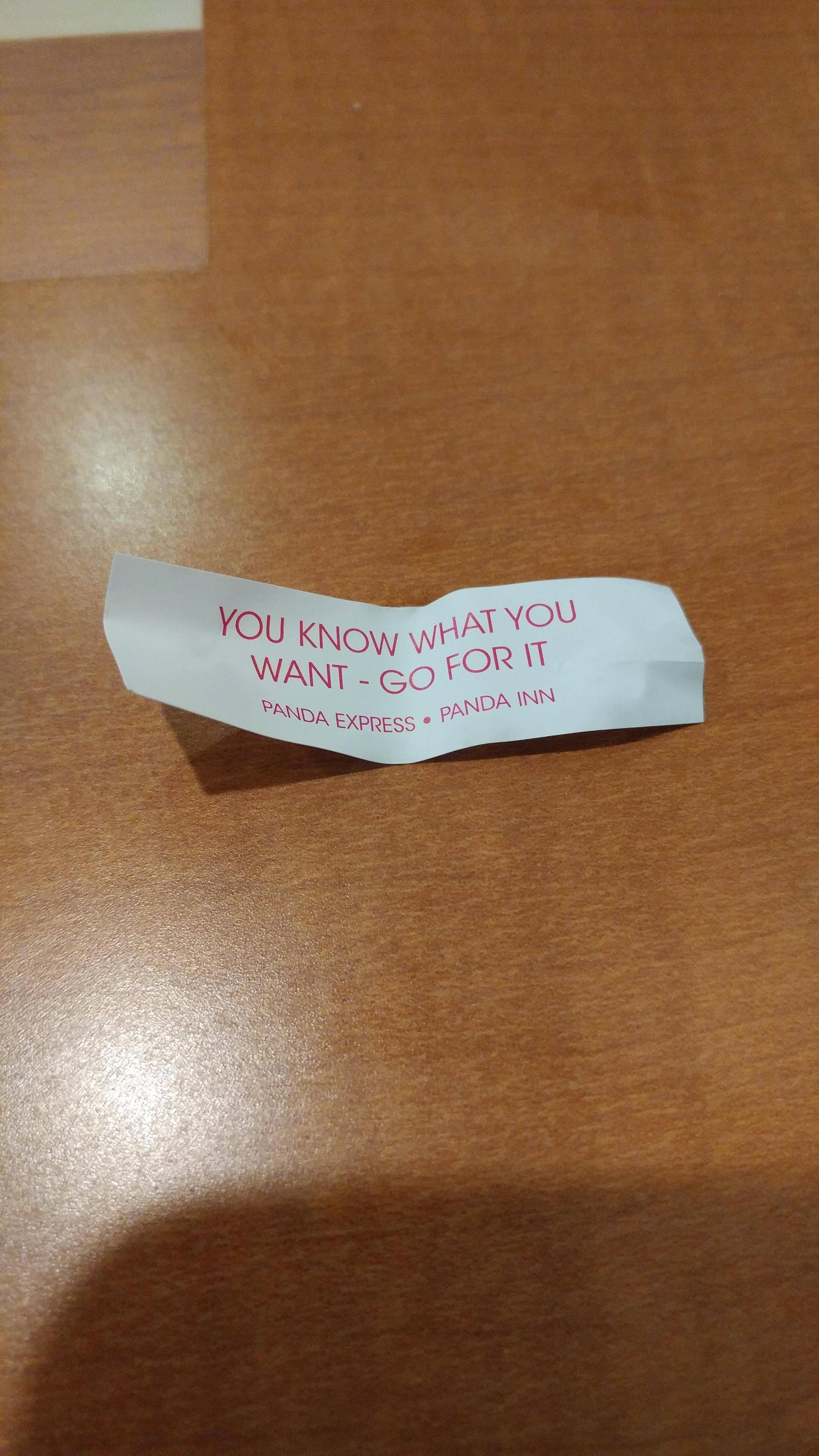 EMSK: Probably the best advice a fortune cookie can give us