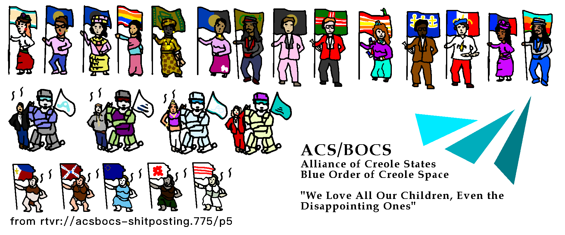 Enlarged ethnic stereotypes chart.