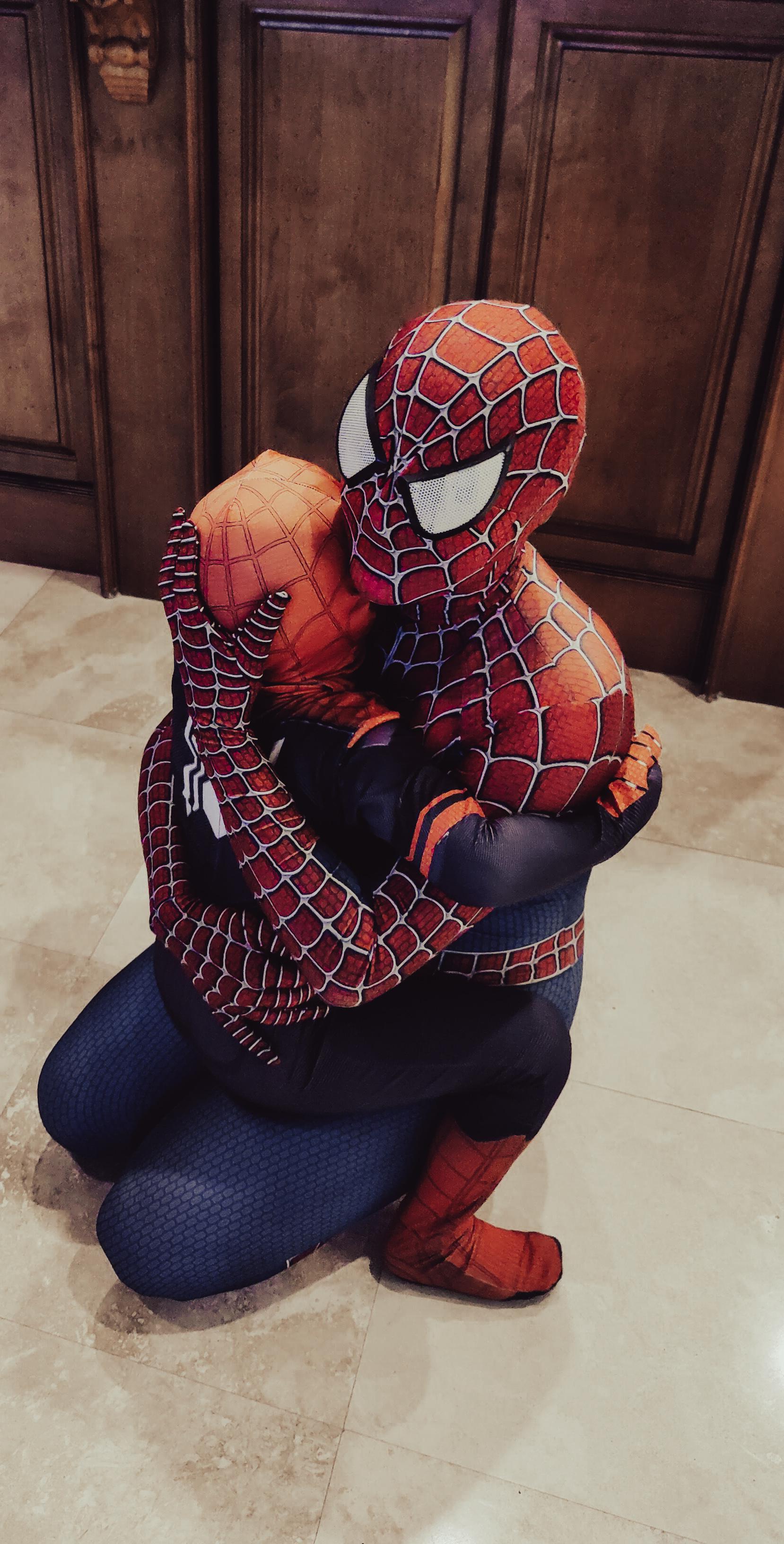 My son was so excited to meet Spider-mom.