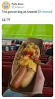 Hot dog featured on a football stadium food account, you’ll never sing that 🎵