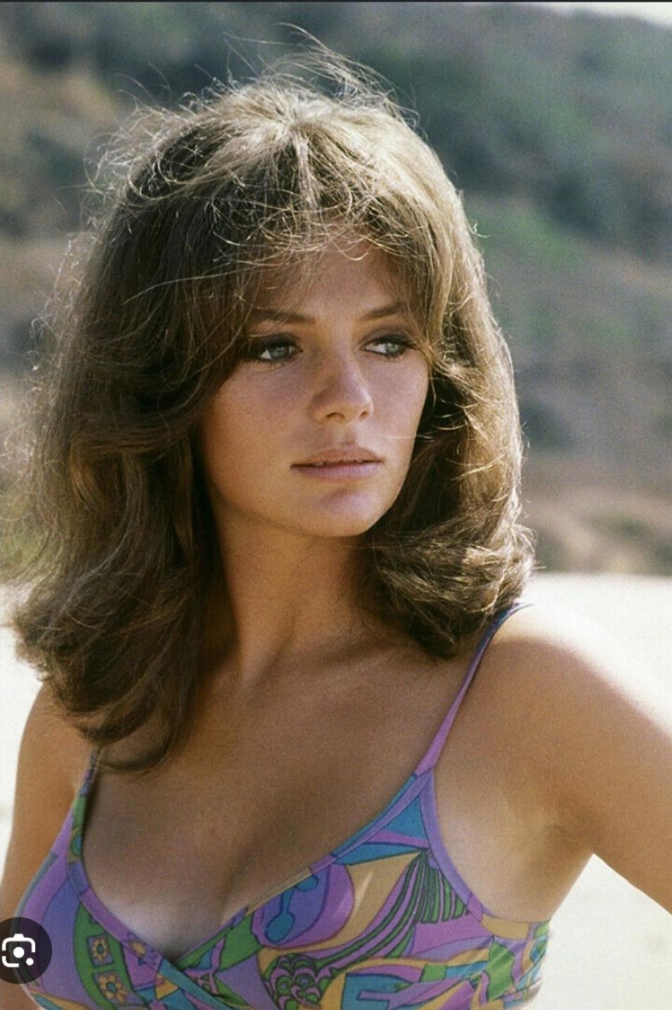 Paulina Porizkova with various hairstyles, wearing swimwear and tops in professional photos.