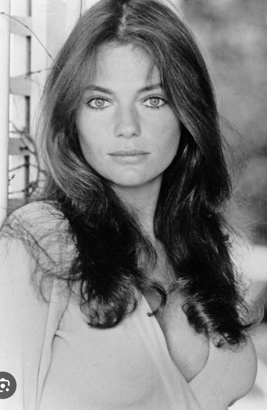 Paulina Porizkova with various hairstyles, wearing swimwear and tops in professional photos.