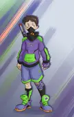 Shinji in EVA-01 style drip