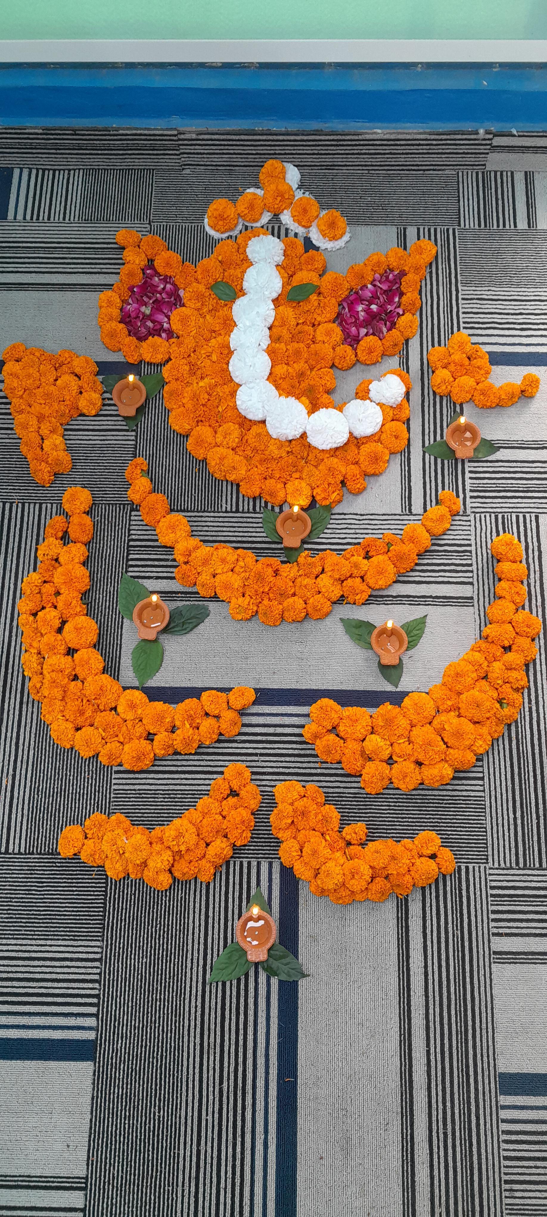Office Theme Rangoli Rangoli by me and colleagues in office | Scrolller