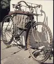 Military bicycle with spring wheels from the 1900's