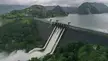 Cheruthoni dam, India. One of the three dams of the Idukki reservoir. Shutters opened for the first time in 26 years due to excessive rain.