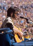 Neil Young at the Oakland Stadium, California, July 14, 1974, during the Crosby, Stills, Nash &amp; Young US Tour.