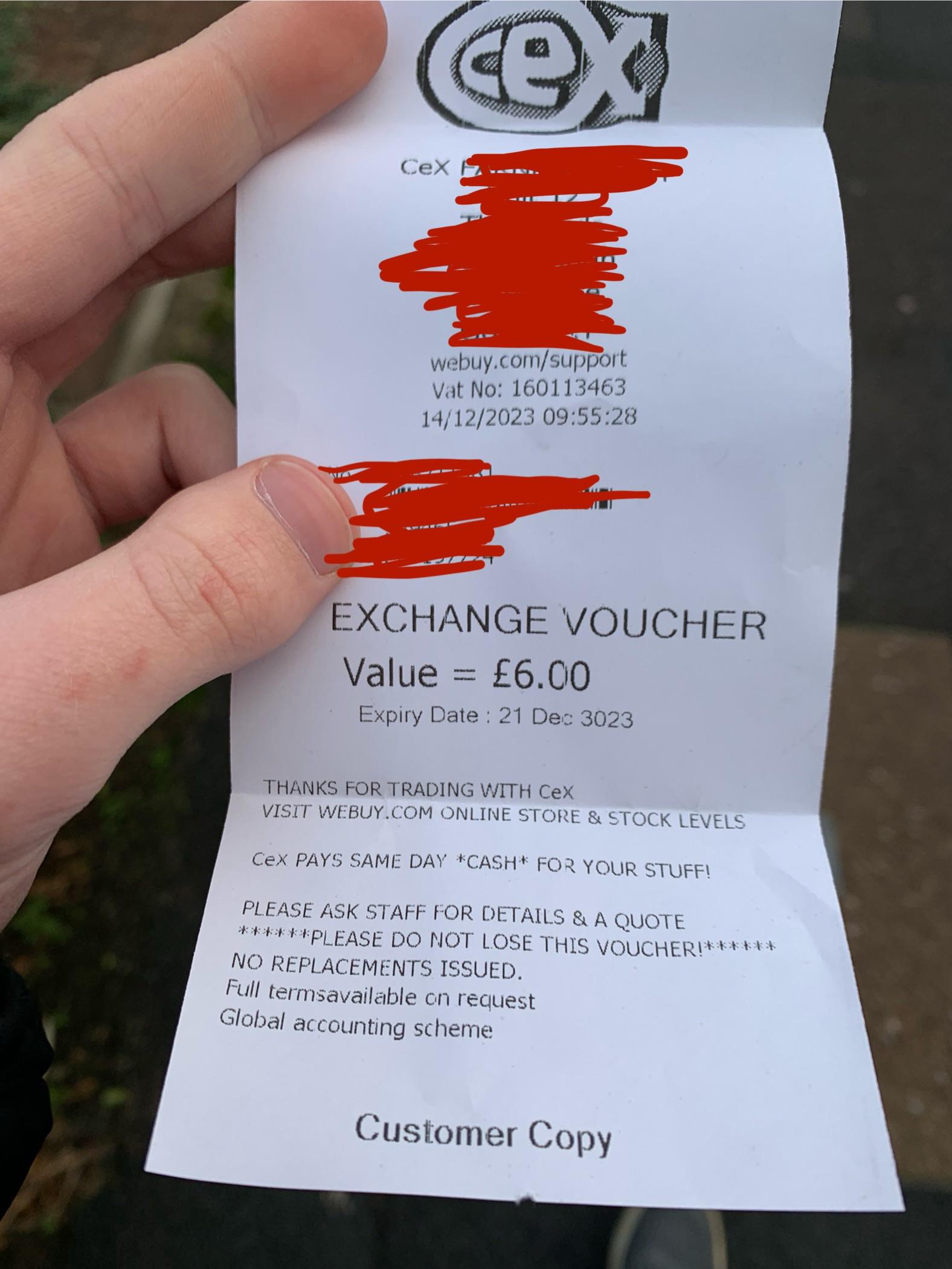 My CEX voucher runs out in 1000 years | Scrolller