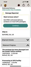 Damage Reported. Did UPS damage the package and will it still deliver to me?