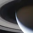 Saturn and rings, captured Sept 2017 from Cassini space probe (self processed to color from raw imagery)