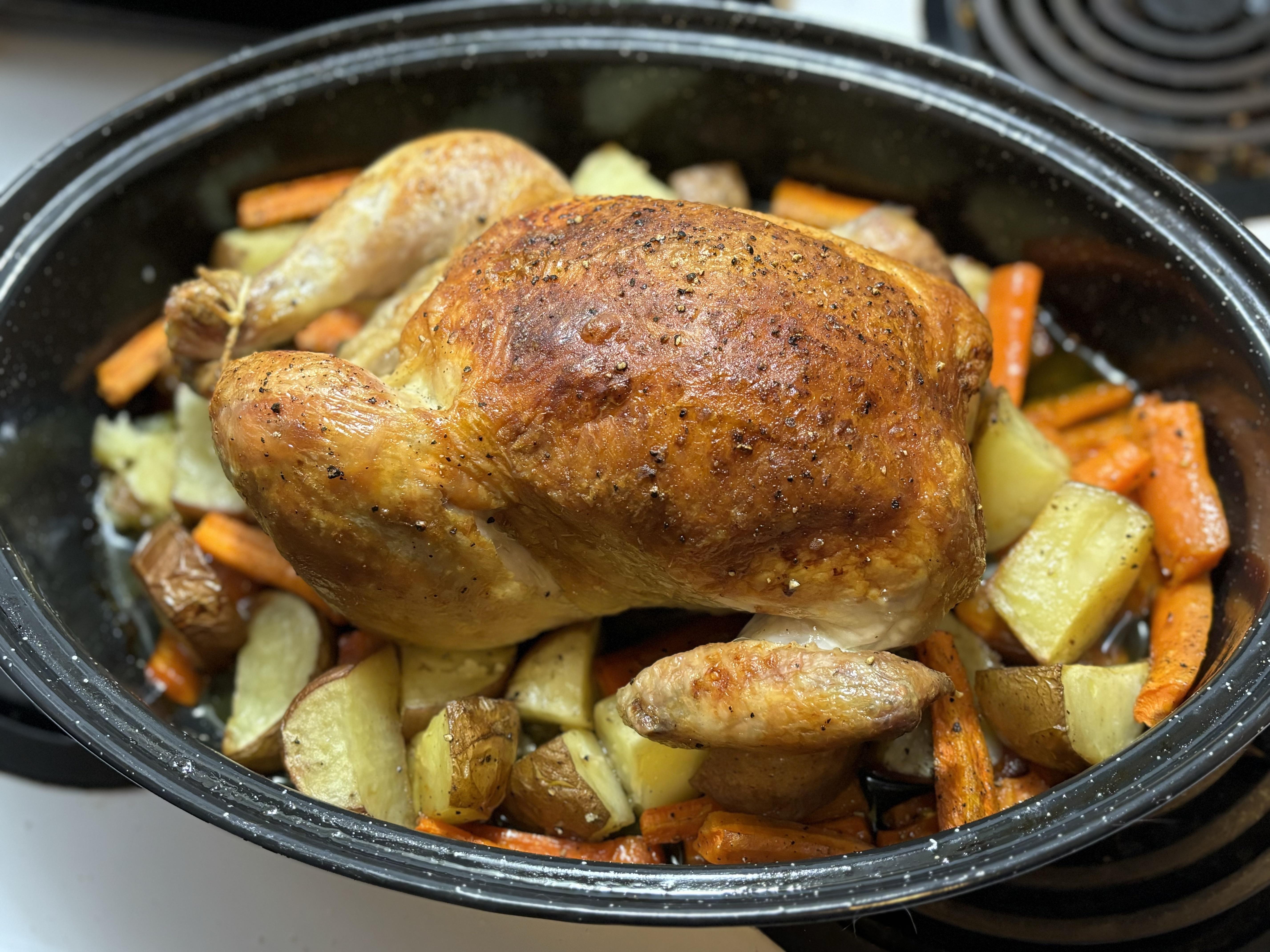 Every few weeks, I roast a chicken. I think it’s my favourite meal!