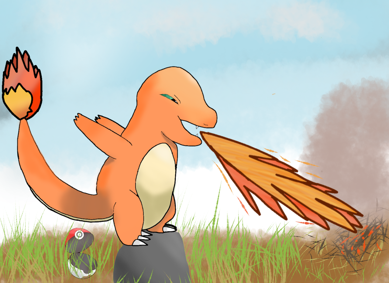 Charmander playing with fire | Scrolller