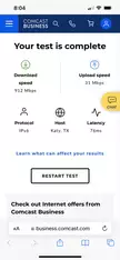 Fast enough? Eero 6E connected to new Xfinity XB8 Gateway via CAT8 cable, test done when iPhone 13 Pro.