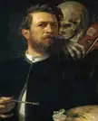 Self-Portrait with Death Playing the Fiddle, Arnold Böcklin, 1872