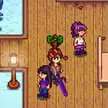 The girls bully Monika in Stardew Valley.