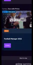 FM 22 free give away with Amazon prime/gaming