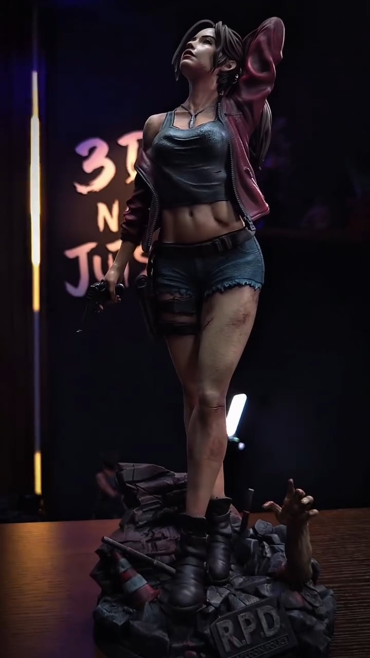 Claire Redfield 3D Print and Painted! Sculpted by @OXO3D Figures and Print and Painted by @3D No Jutsu