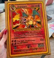 Charizard wooden painted card art