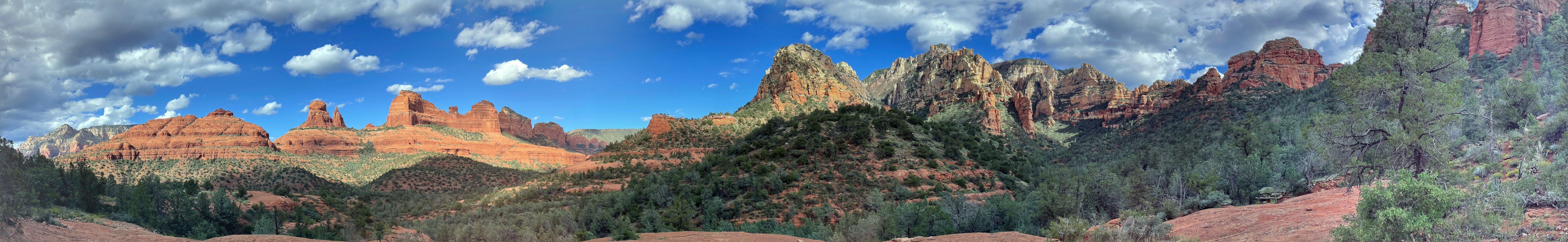 Bear Wallow Canyon and Damfino Canyon, Sedona, Arizona [OC] [8935x1380 ...