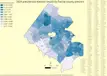 Final 2024 presidential election Fairfax County voting precinct map by Harris vote percentage