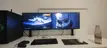 Finally got my dual monitors to line up. Ps5 has been replaced for now by empty smoothie bottle 
