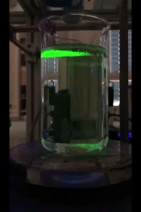 Fluorescein under UV light