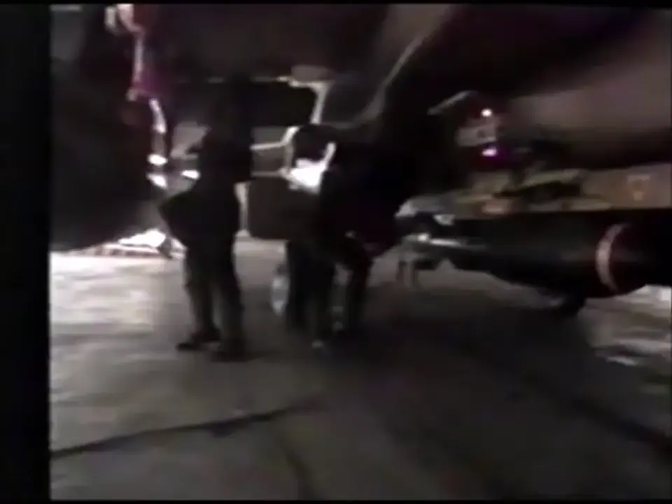Footage of RSAF Panavia Tornado IDS Gr1 of the 66th squadron bombing Iraqi target during operation desert storm