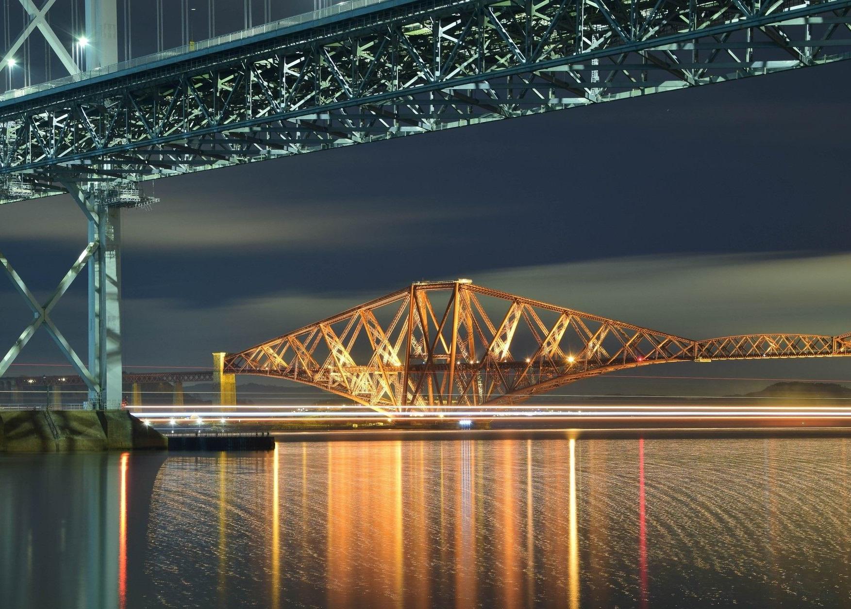 Forth Rail Bridge and the Road Bridge