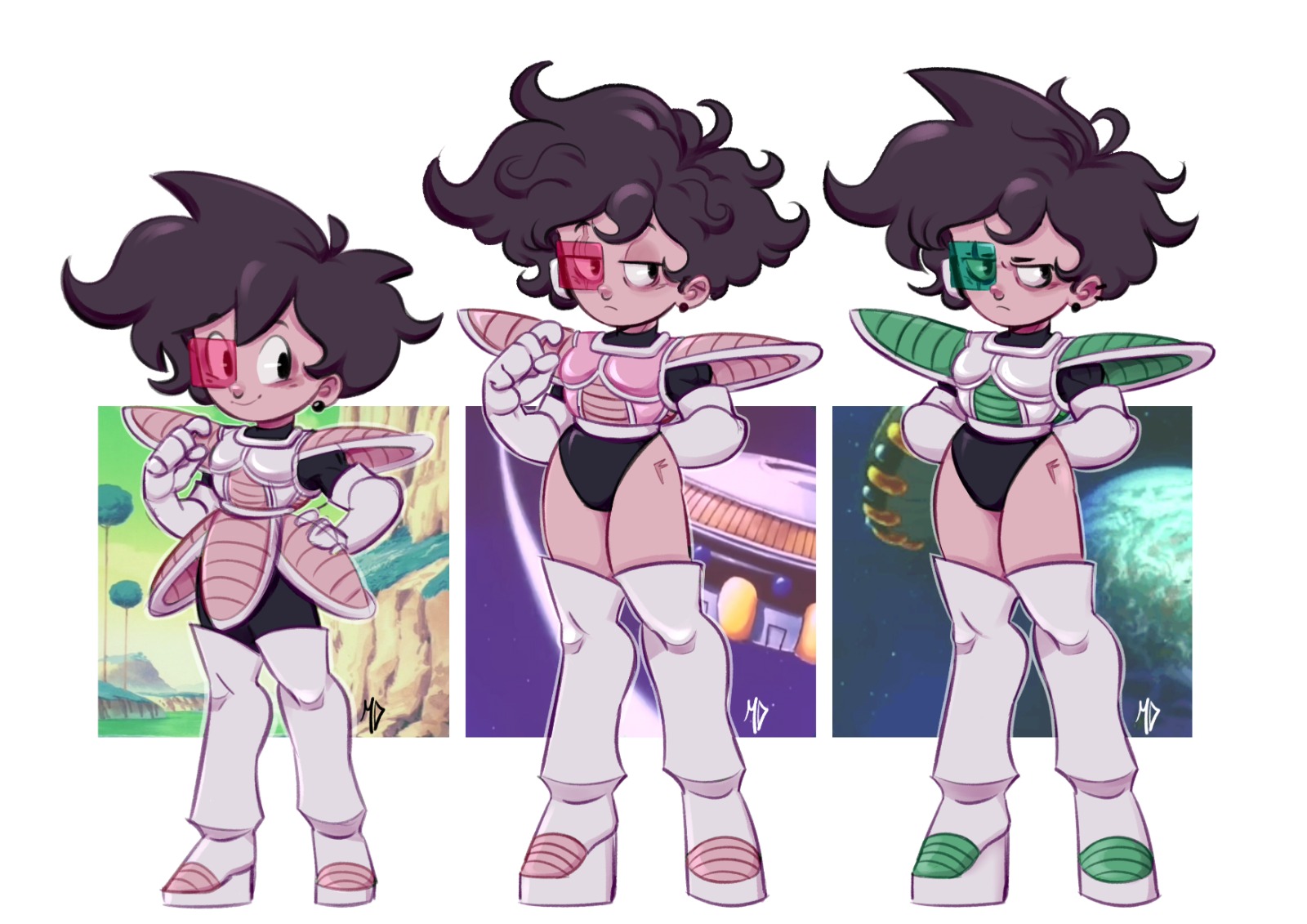 SFW and NSFW digital anime art featuring Dragon Ball fan art, a catgirl, and muscular asian characters.