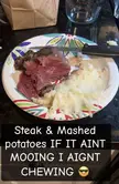 Friend posted this on Snapchat. He cooked it for 2 seconds each side, tops.
