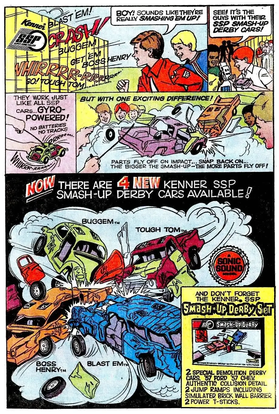 Voiture Jouet Super Sonic Power Kenner/General Mills 1972 Avec Tremplins - Occasion