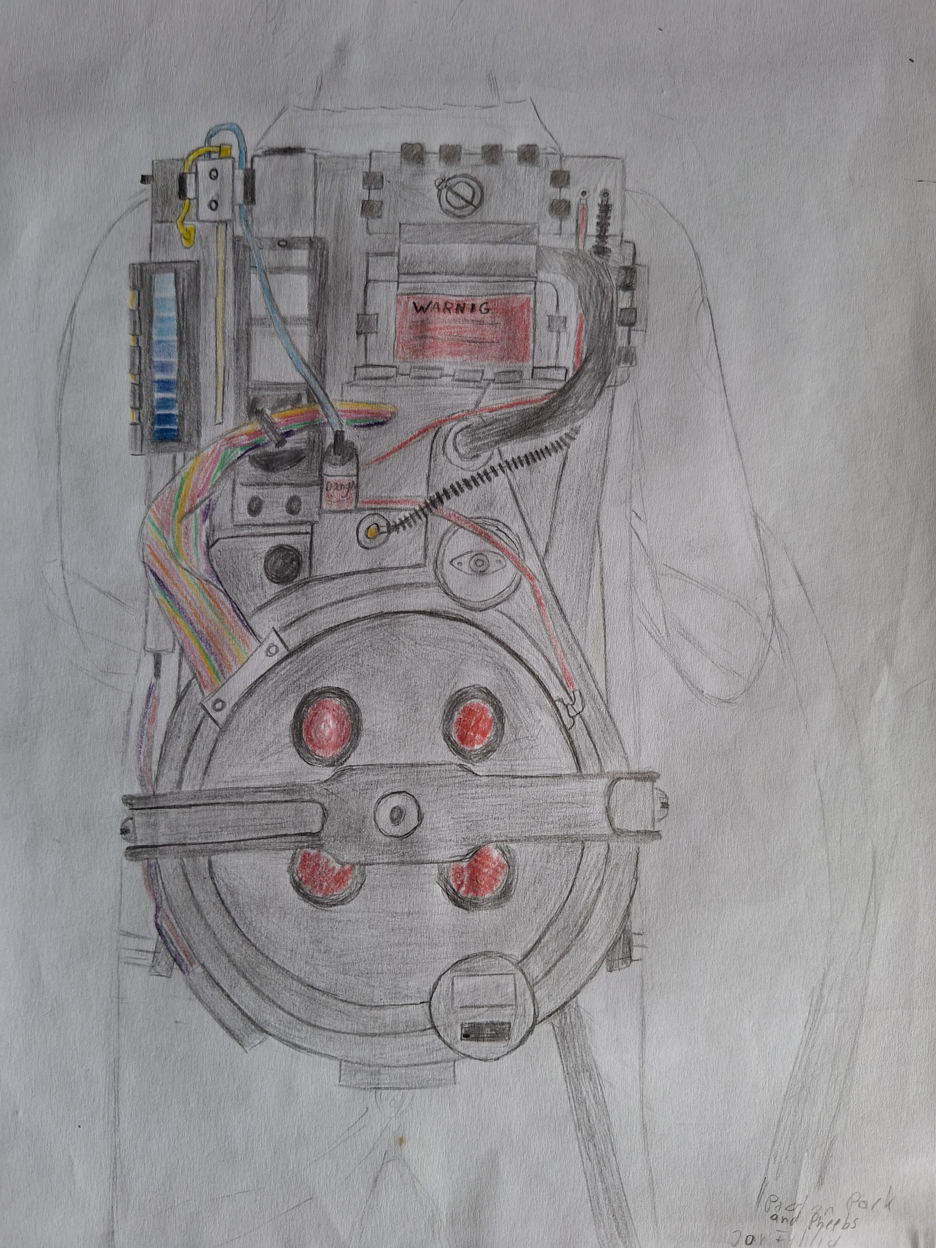 Protron Drawing Ghostbusters Proton Pack Drawing | Scrolller