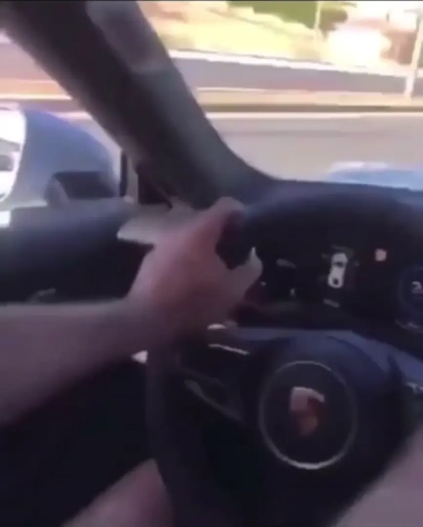 Going 200 kph towards a roundabout