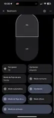 Google Home Controls in Spanish (app set to English)