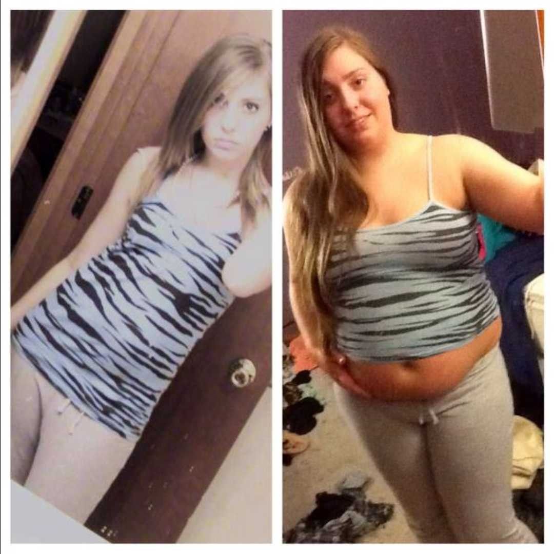 Feeder and feedee Weight gain before and after