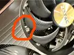GPU fan blade hitting internal cable