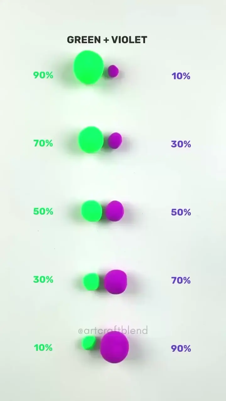 green & violet color mix