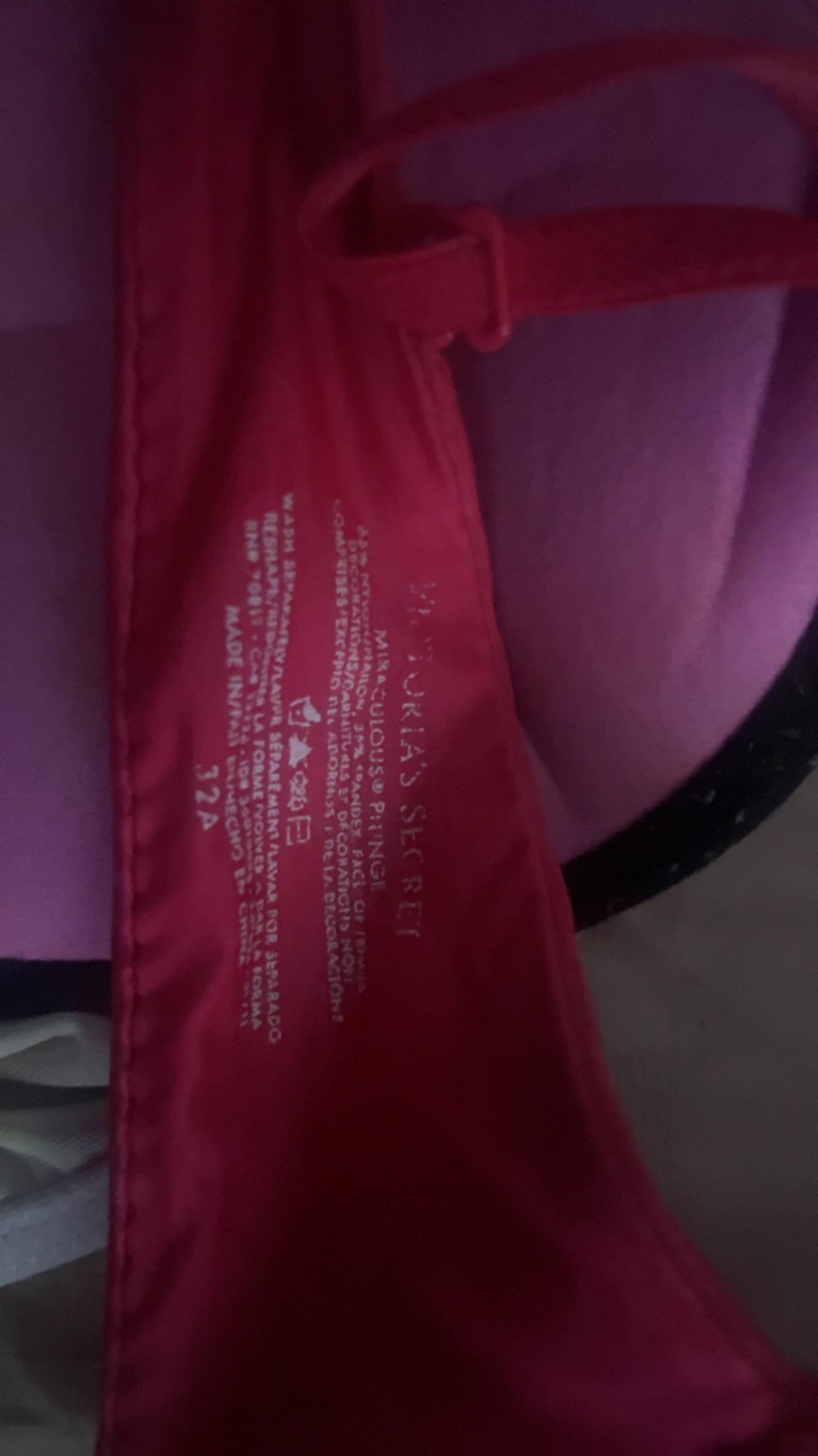 Pink Victoria's Secret bra with cum on clothes