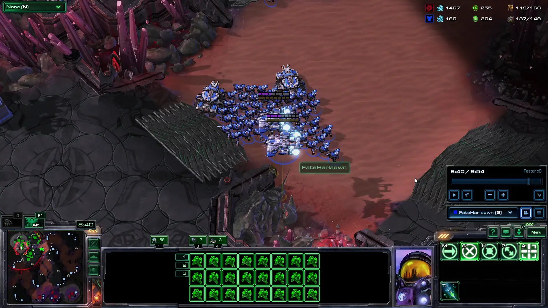 He countered and pulled workers. Sniped my bane nest. 8 banelings left...